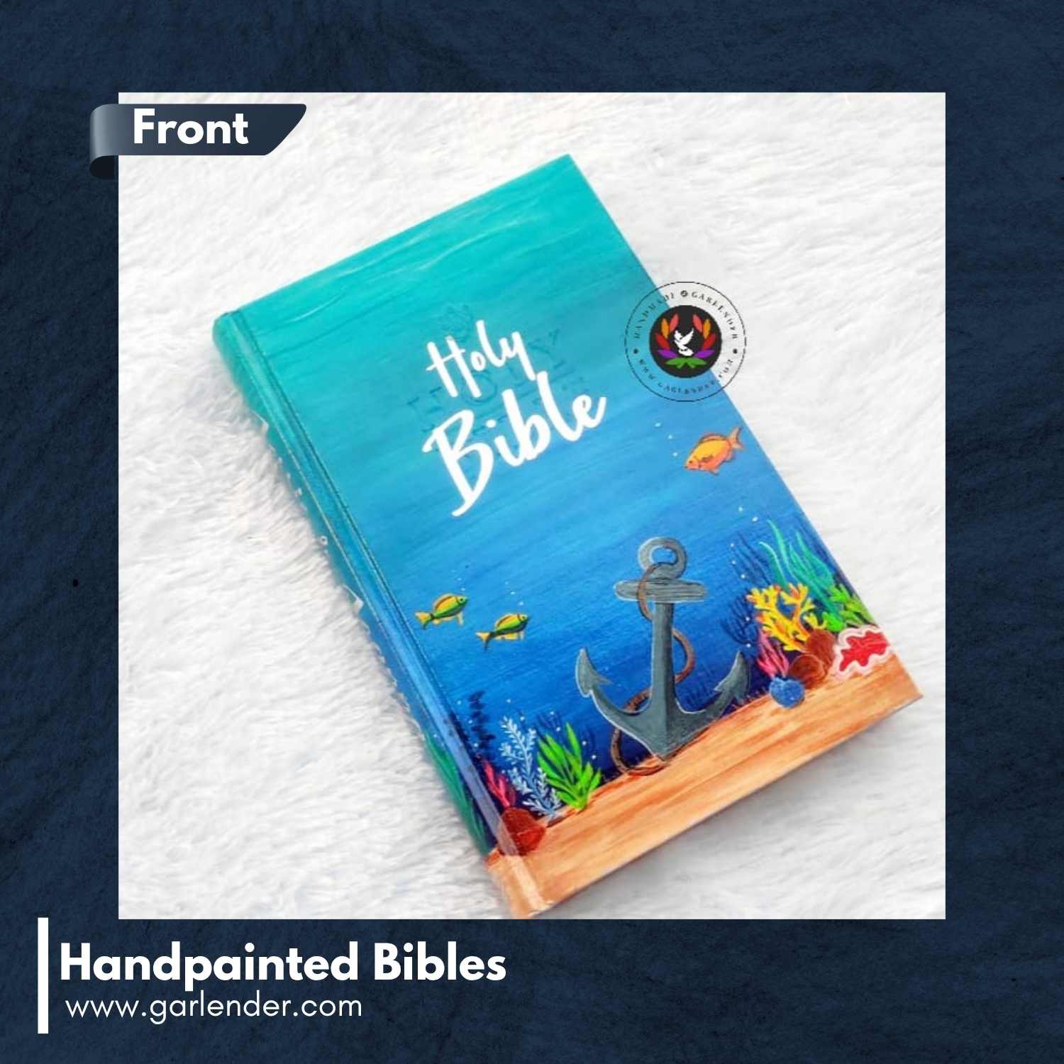Ocean Theme Handpainted Bible @Garlender